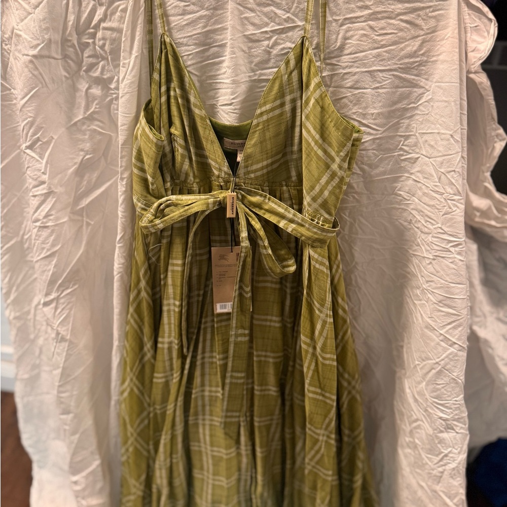 Burberry Green Plaid Dress